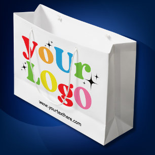 Custom Company Business Logo Large Paper Gift Bag