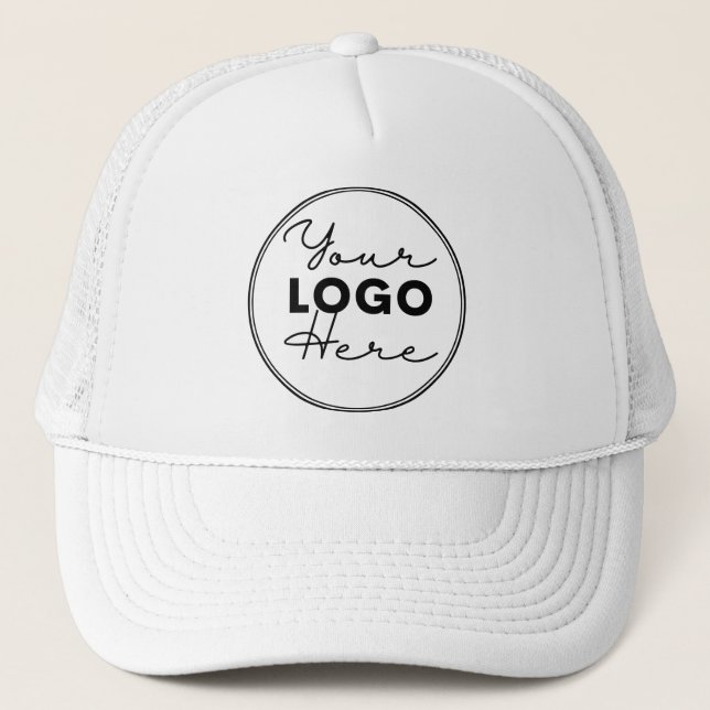 Custom Company Business Logo Minimalist  Trucker H Hat (Front)
