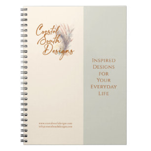 Custom Company Business Logo Modern Yellow Green Notebook