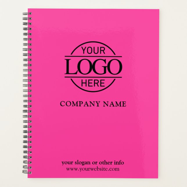 Custom Company Business Logo Promotional Branding Planner (Front)
