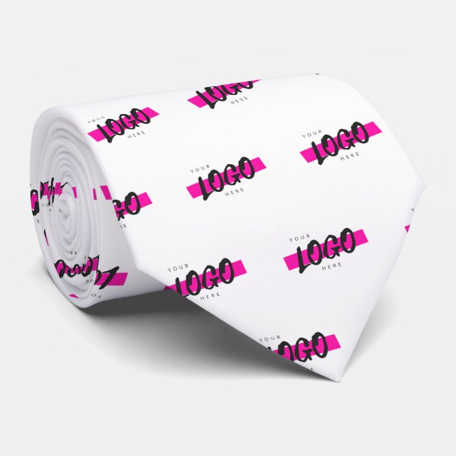 Custom Company Business Logo Promotional Pattern Tie (Rolled)