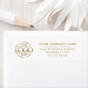 Custom Company Business Logo Return Address Label