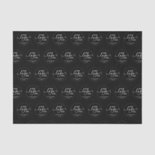 Custom Company Business Personal Logo Black Tissue Paper