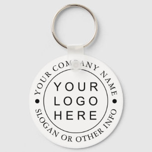 Custom Company Business Round Logo Keychain
