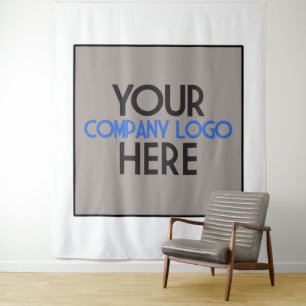Custom Company Business Trade Show Logo Backdrop Tapestry