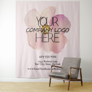 Custom Company Business Trade Show Logo Backdrop Tapestry