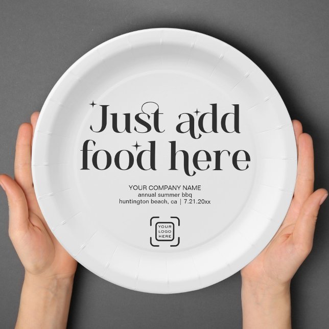 Custom Company Event Party Business Logo Funny Paper Plate (Creator Uploaded)