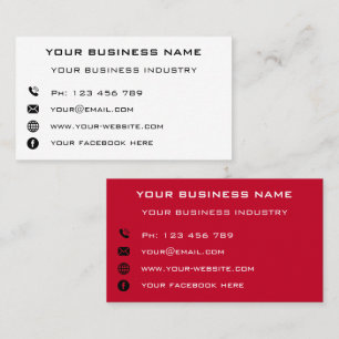 Custom Company Info Personalized Your Business Calling Card