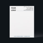 Custom Company Letterhead Template with QR Code<br><div class="desc">Custom Colours and Fonts - Design Your Own Personalized Business Letterhead with Logo and QR Code ( back side ) - Add Your Logo - image or Photo / and QR Code (back side) or Remove / add Address / Contact Information / Name - Company / or Slogan - Tagline...</div>