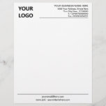 Custom Company Letterhead Your Logo Text Info<br><div class="desc">Custom Colours and Font - Your Business Letterhead with Logo - Add Your Logo - Image / Business Name - Company / Address - Contact Information / more - Resize and move or remove and add elements / image with Customization tool. Choose colours / font / size ! Good Luck...</div>