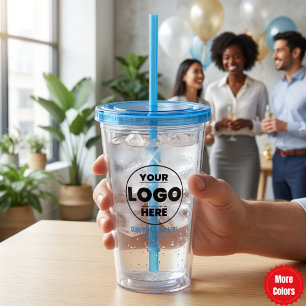 Custom Company Logo and Personalized Business Name Acrylic Tumbler