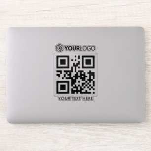 Custom Company Logo and QR Code Cut Vinyl Sticker