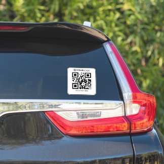 Custom Company Logo and QR Code Cut Vinyl Sticker