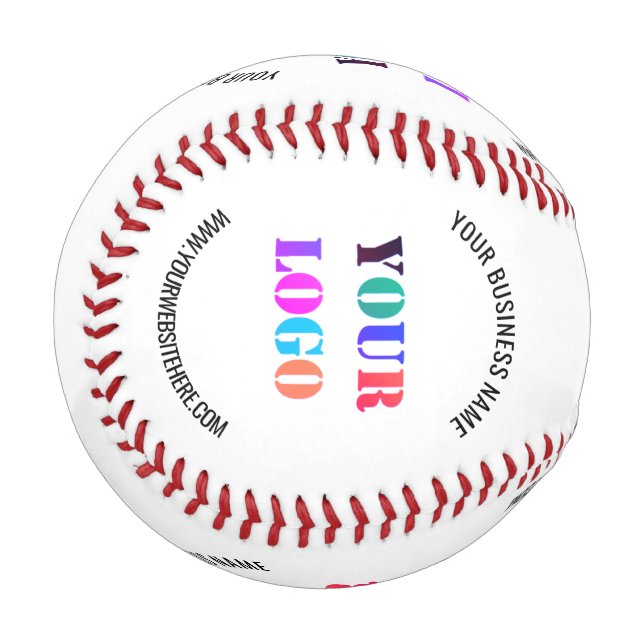 Custom Company Logo and Text Baseball Template (Front Left)