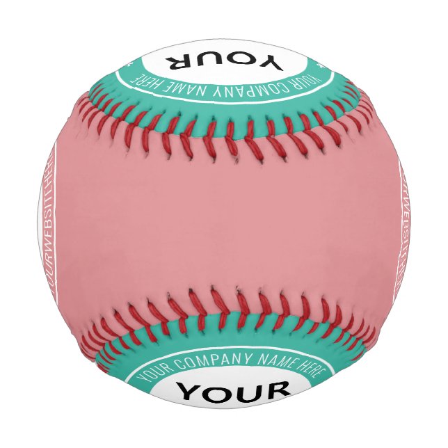Custom Company Logo and Text Baseball Your Colours (Back)