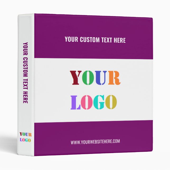 Custom Company Logo and Text Binder Your Colours (Front/Spine)