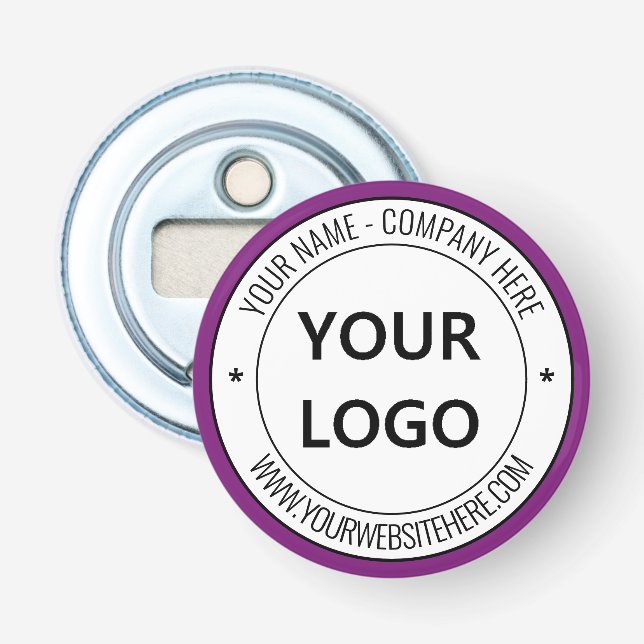 Custom Company Logo and Text Bottle Opener (Front)