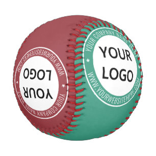 Custom Company Logo and Text Branded Baseball