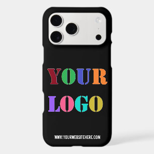 Custom Company Logo and Text Branded iPhone Case