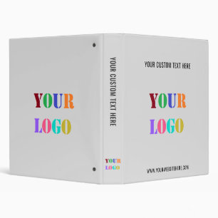 Custom Company Logo and Text Business Binder