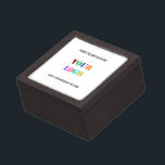 Custom Company Logo and Text Business Gift Box<br><div class="desc">Custom Colours and Fonts - Personalized Gift Boxes with Your Company Logo and Text Promotional Business Gift Box - Add Your Logo / Image or QR Code - Photo and Text / Information / more - Resize and move elements with Customization tool. Choose fonts / size / colours ! Please...</div>