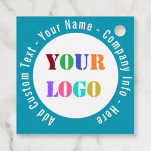 Custom Company Logo and Text Business Gift Tags