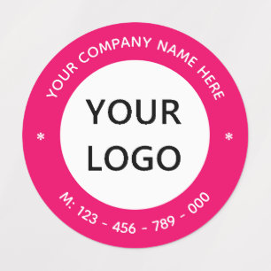 Custom Company Logo and Text Business Labels