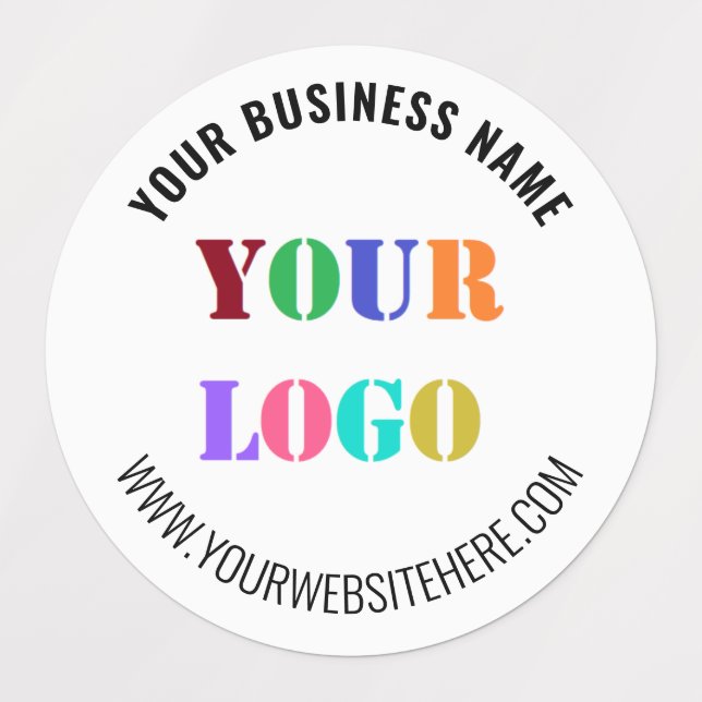 Custom Company Logo and Text Business Labels (Design 1)