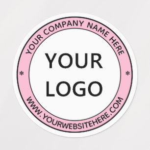 Custom Company Logo and Text Business Round Labels
