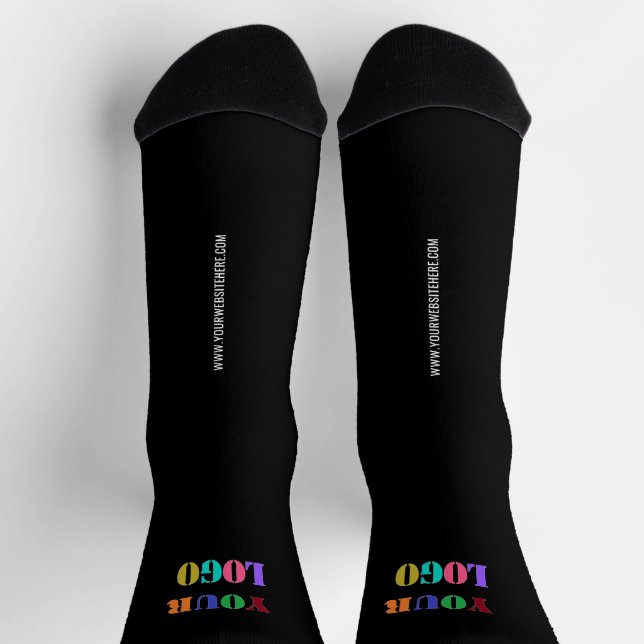 Custom Company Logo and Text Business Socks (Top)