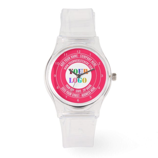 Custom Company Logo and Text Business Watch (Front)