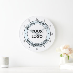 Custom Company Logo and Text Clock Example
