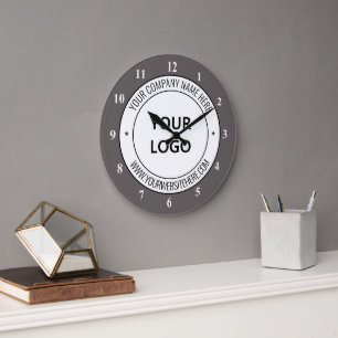 Custom Company Logo and Text Clock Template