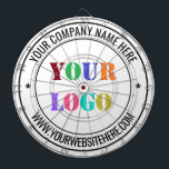 Custom Company Logo and Text Dart Board Gift<br><div class="desc">Custom Colours and Fonts - Design Your Own Dartboards with Simple Personalized Your Company Logo and Name Website or Custom Text Professional Design Promotional Business Dart Board / Gift - Add Your Logo - Image or Photo - QR Code / Name - Company / Website or Phone , E-mail /...</div>