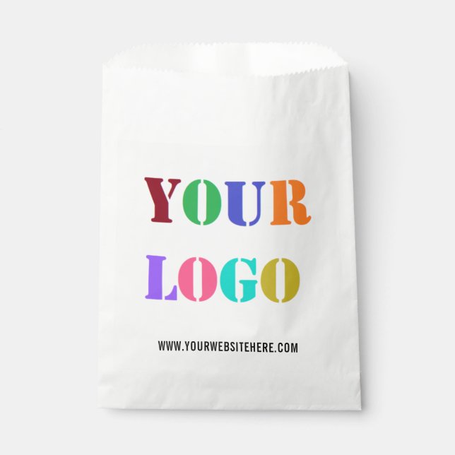 Custom Company Logo and Text Favour Bag Template (Front)