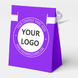 Custom Company Logo and Text Favour Boxes Template