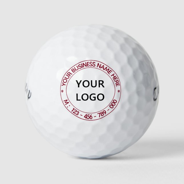 Custom Company Logo and Text Golf Balls Your Colou (Front)