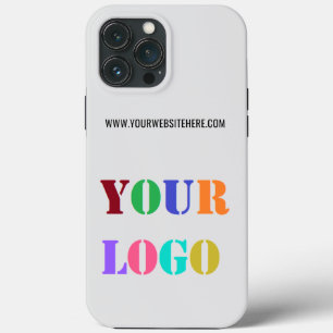 Custom Company Logo and Text iPhone Case Template