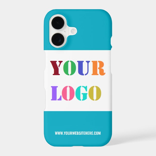 Custom Company Logo and Text iPhone Case Template (Verso)