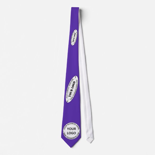 Custom Company Logo and Text Neck Tie Template (Front)