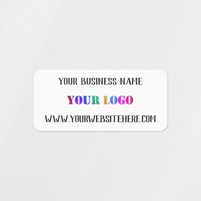 Custom Company Logo and Text Personalized Labels (Design 1)