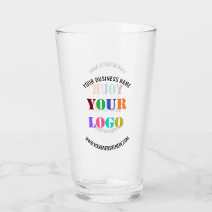Custom Company Logo and Text Promotional Glass