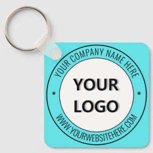 Custom Company Logo and Text Promotional Keychain