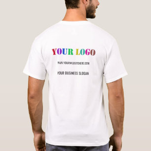 Custom Company Logo and Text Promotional T-Shirt