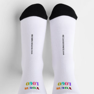 Custom Company Logo and Text Socks Choose Colours