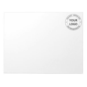 Custom Company Logo and Text Stamp Notepad