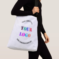 Custom Company Logo and Text Tote or Crossbody Bag
