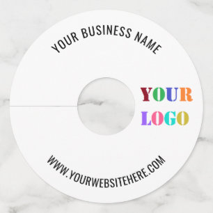 Custom Company Logo and Text Wine Glass Tag