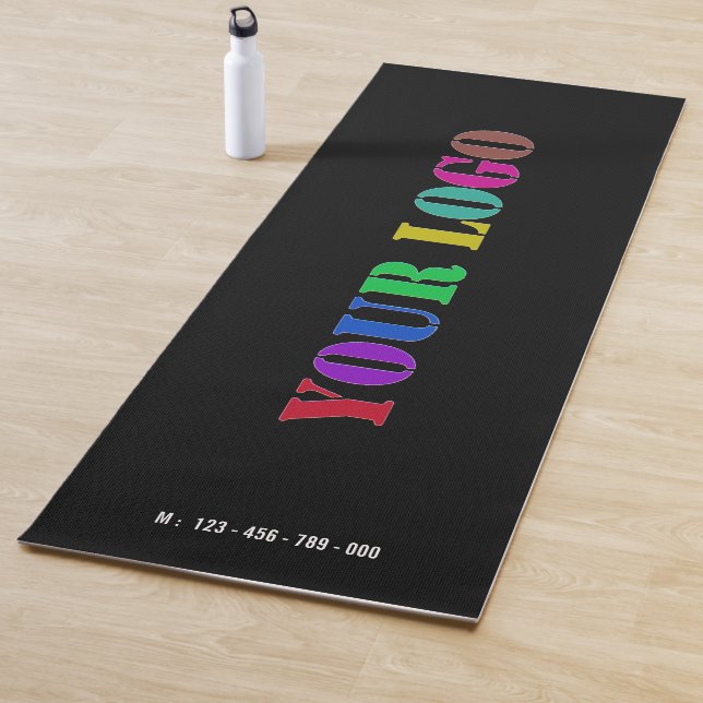 Custom Company Logo and Text Yoga Mat Template (In Situ)