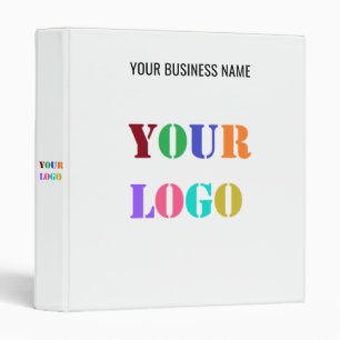 Custom Company Logo and Text Your Business Binder